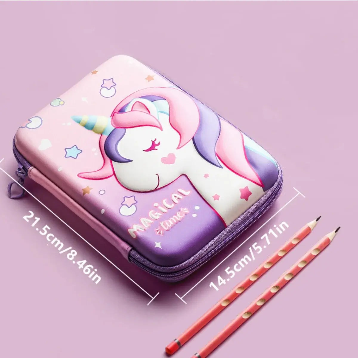 Adorable & Colorful Unicorn 3D Pencil Case