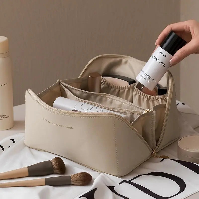Large Capacity Multifunctional PU Leather Portable Travel Cosmetic Bag | GreenLifeHuman Emporium