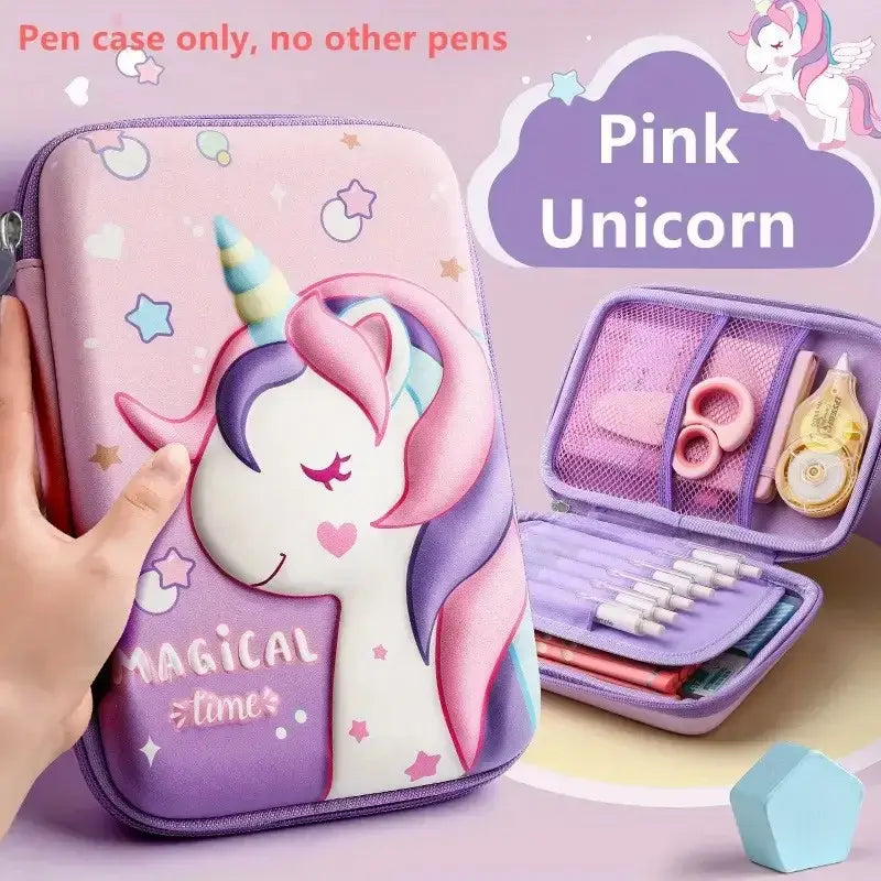 Adorable & Colorful Unicorn 3D Pencil Case