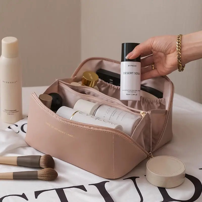 Large Capacity Multifunctional PU Leather Portable Travel Cosmetic Bag | GreenLifeHuman Emporium