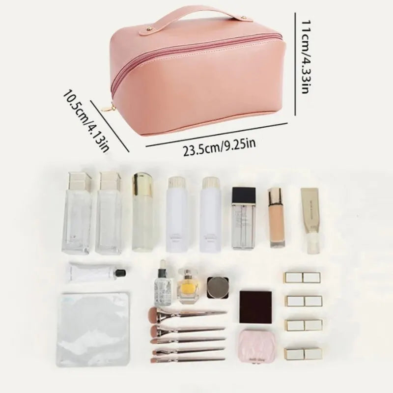 Large Capacity Multifunctional PU Leather Portable Travel Cosmetic Bag | GreenLifeHuman Emporium
