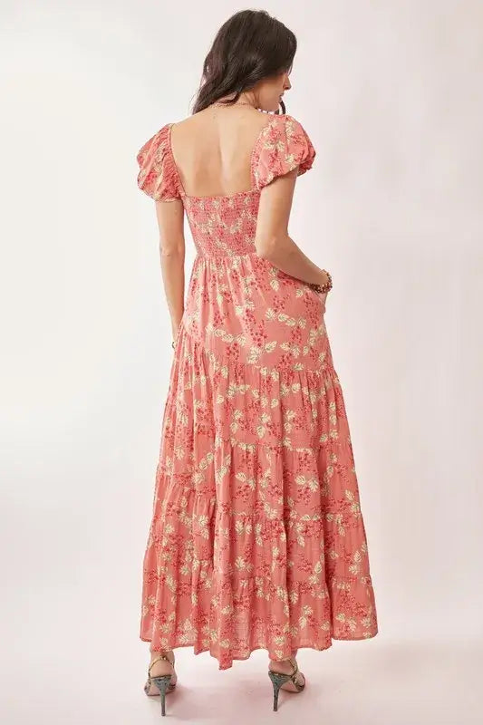 Sunlit Romance: Lightweight Textured Tiered Maxi Dress