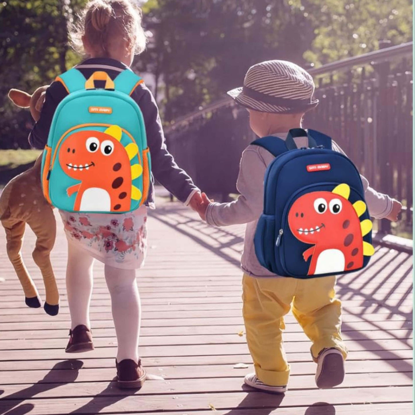 Kindergarten Roars: Anti-Lost Dino Bag with Leash