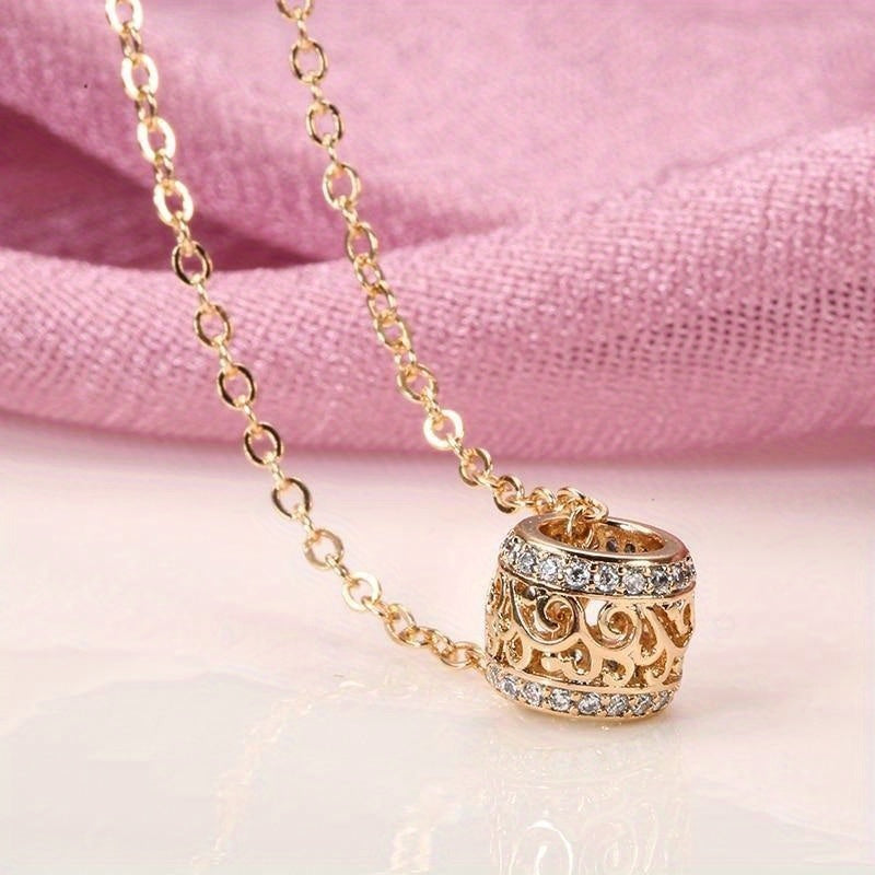 Exquisite 18K Gold Plated Hollow Circle Vintage Necklace | GreenLifeHuman Emporium