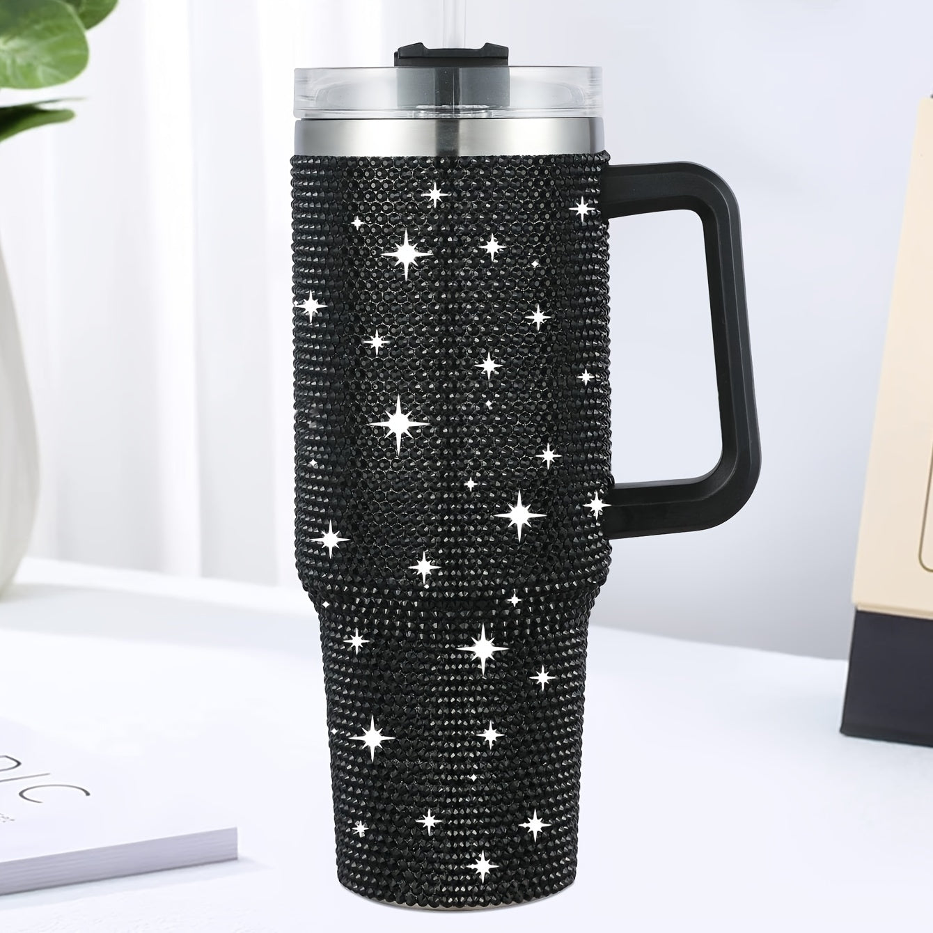 Dazzling Brilliance: Stainless Steel Rhinestone Tumbler 40 Oz | GreenLifeHuman Emporium