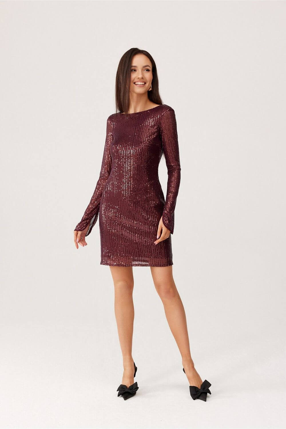 Allure in Sparkles - Sequin Short Evening Dress
