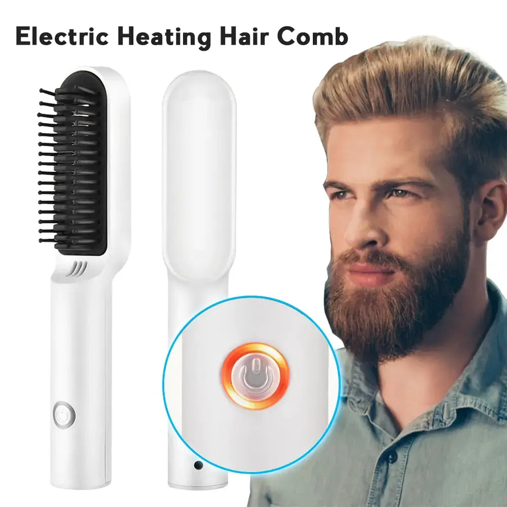 Ceramic Elegance: Electric Hair Brush for Effortless Styling