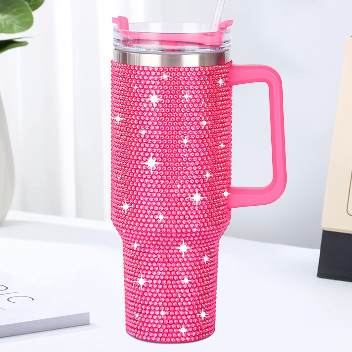 Dazzling Brilliance: Stainless Steel Rhinestone Tumbler 40 Oz | GreenLifeHuman Emporium