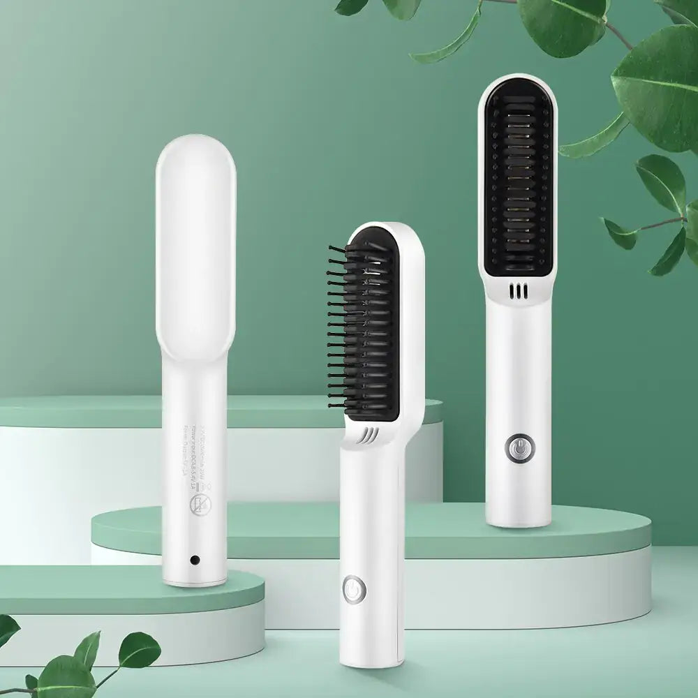 Ceramic Elegance: Electric Hair Brush for Effortless Styling
