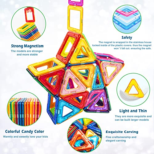 Magnetic Construction Stacking Building Blocks - 64 pcs | GreenLifeHuman Emporium