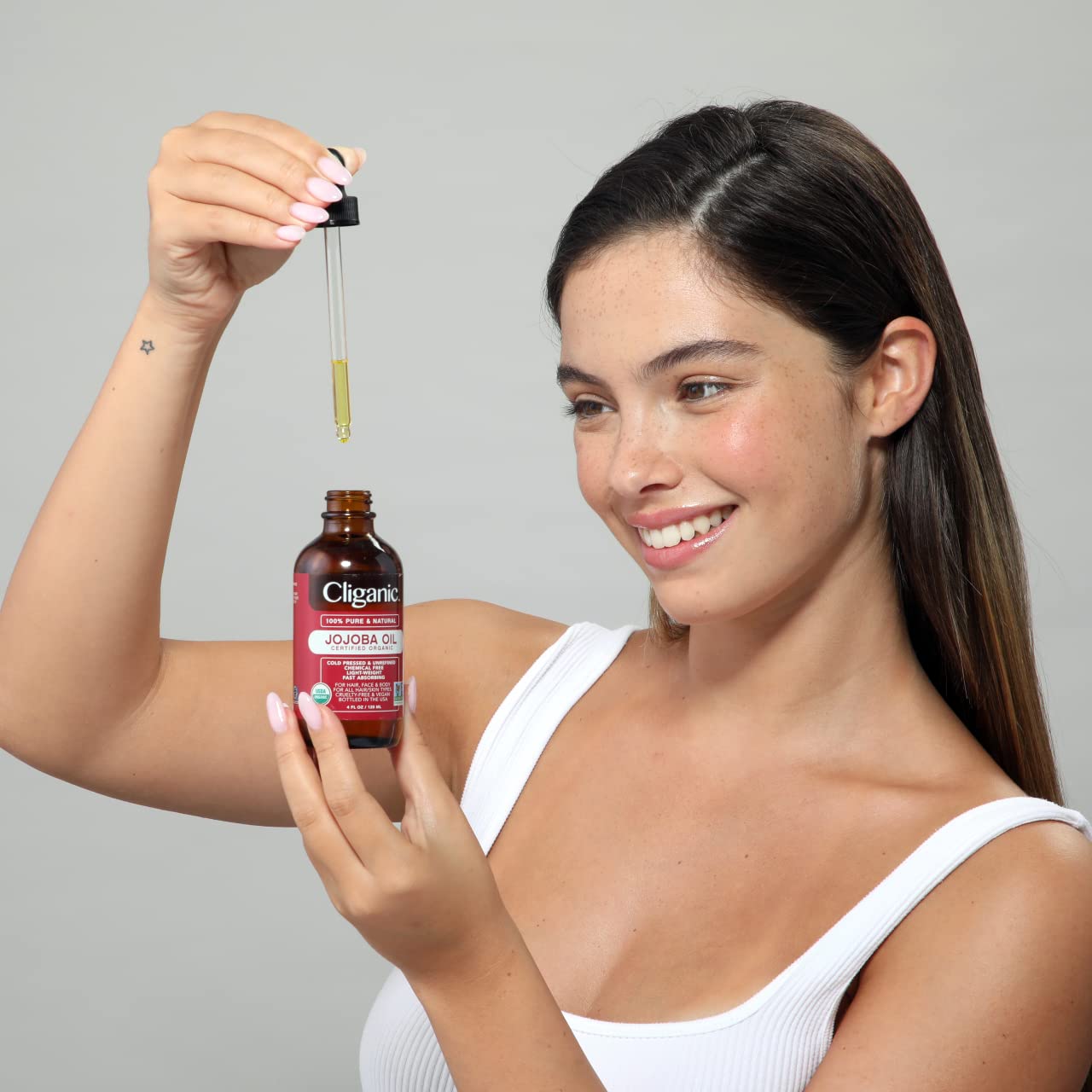 Natural Cold Pressed Cliganic USDA Organic Jojoba Oil, 100% Pure (120ml Large) | GreenLifeHuman Emporium