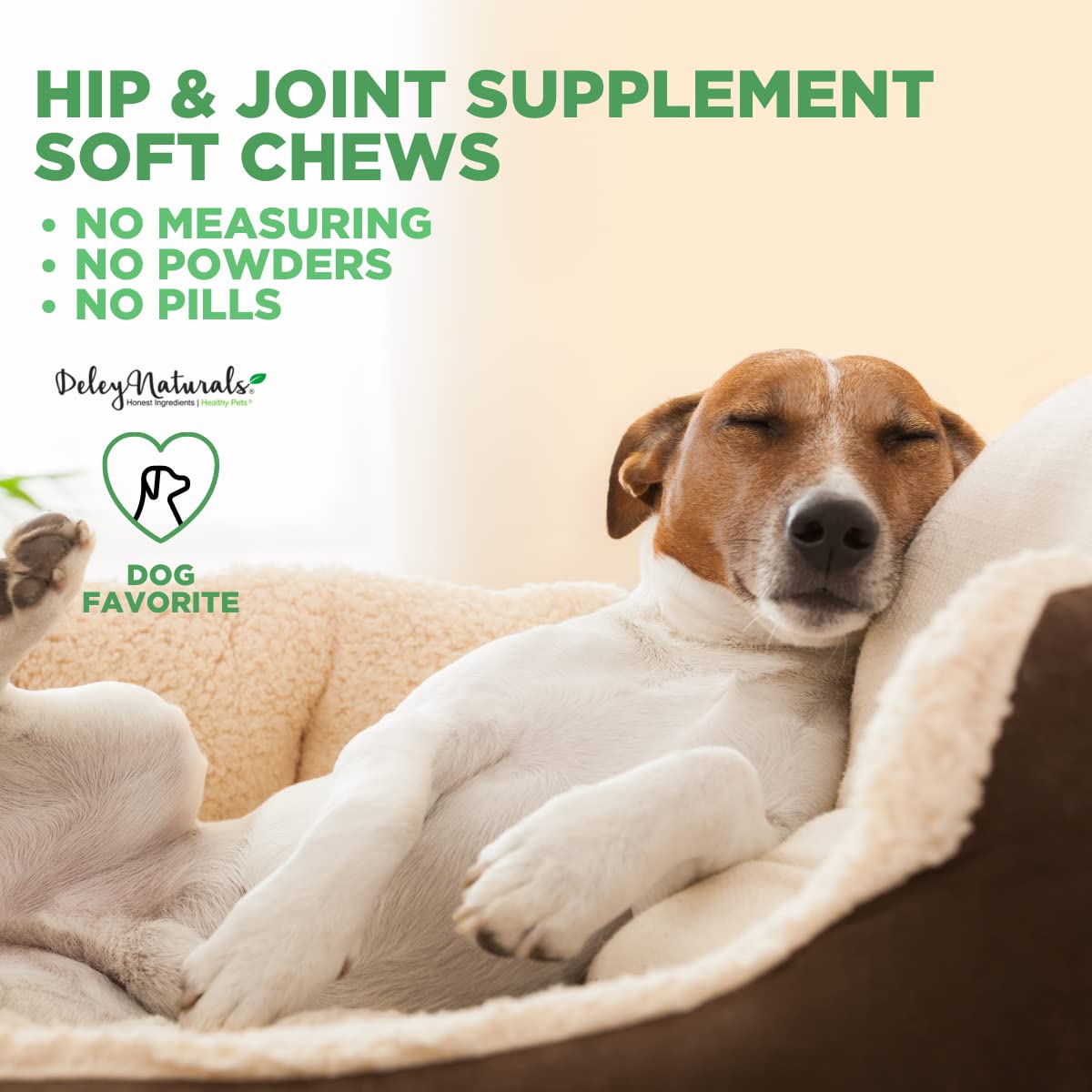 Grain Free Soft Chews Deley Naturals Hip & Joint Support Supplement for Dogs - Advanced Arthritis Pain Relief, 480g | GreenLifeHuman Emporium