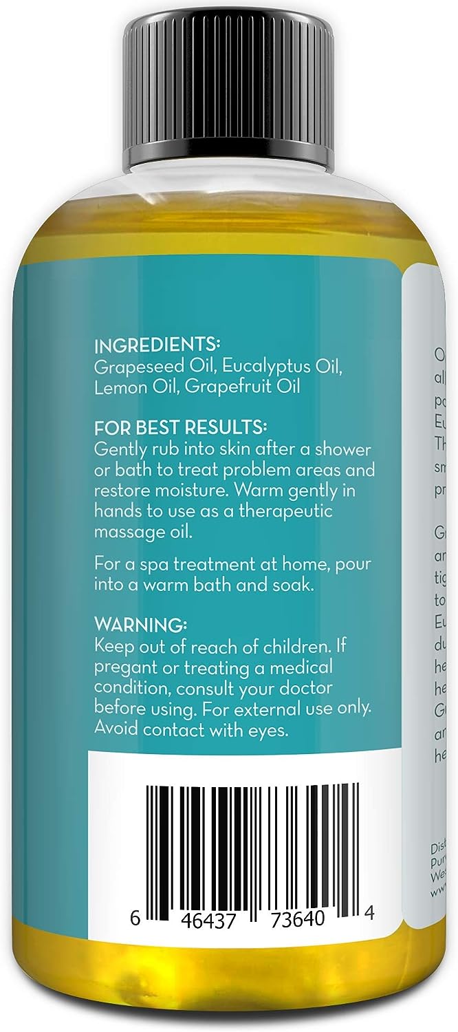 Pure Body Chemical Free 100% Natural Cellulite Massage Oil for Thighs and Butt 240ml | GreenLifeHuman Emporium