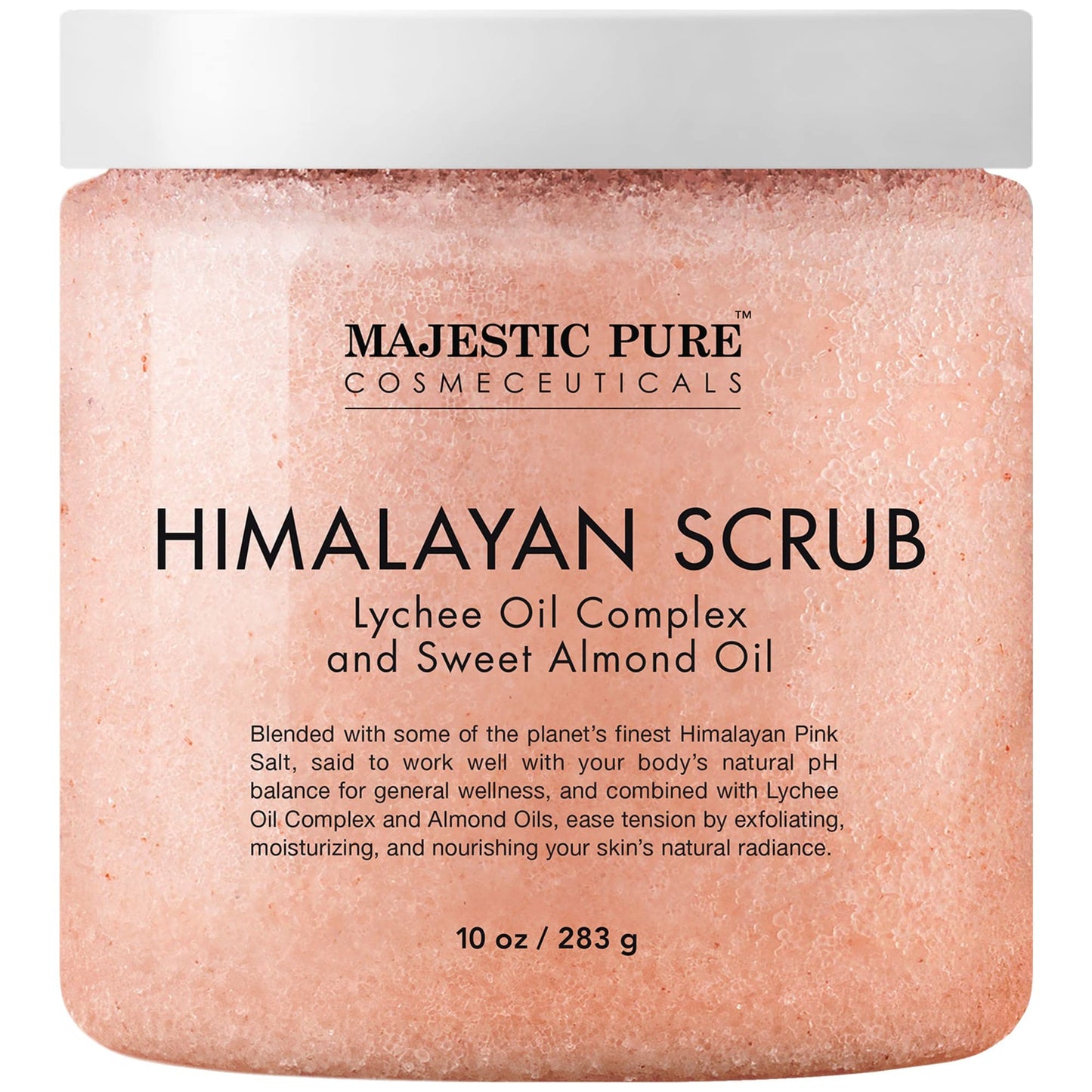 Exfoliating & Moisturizing Deep Cleansing Himalayan Salt Body Scrub with Lychee Oil - 10 oz | GreenLifeHuman Emporium