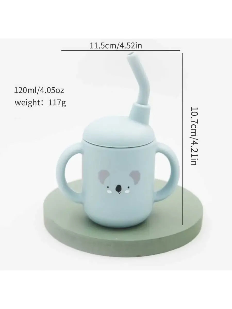 Toddler-Friendly: Silicone 120ml Cartoon Learning Cup