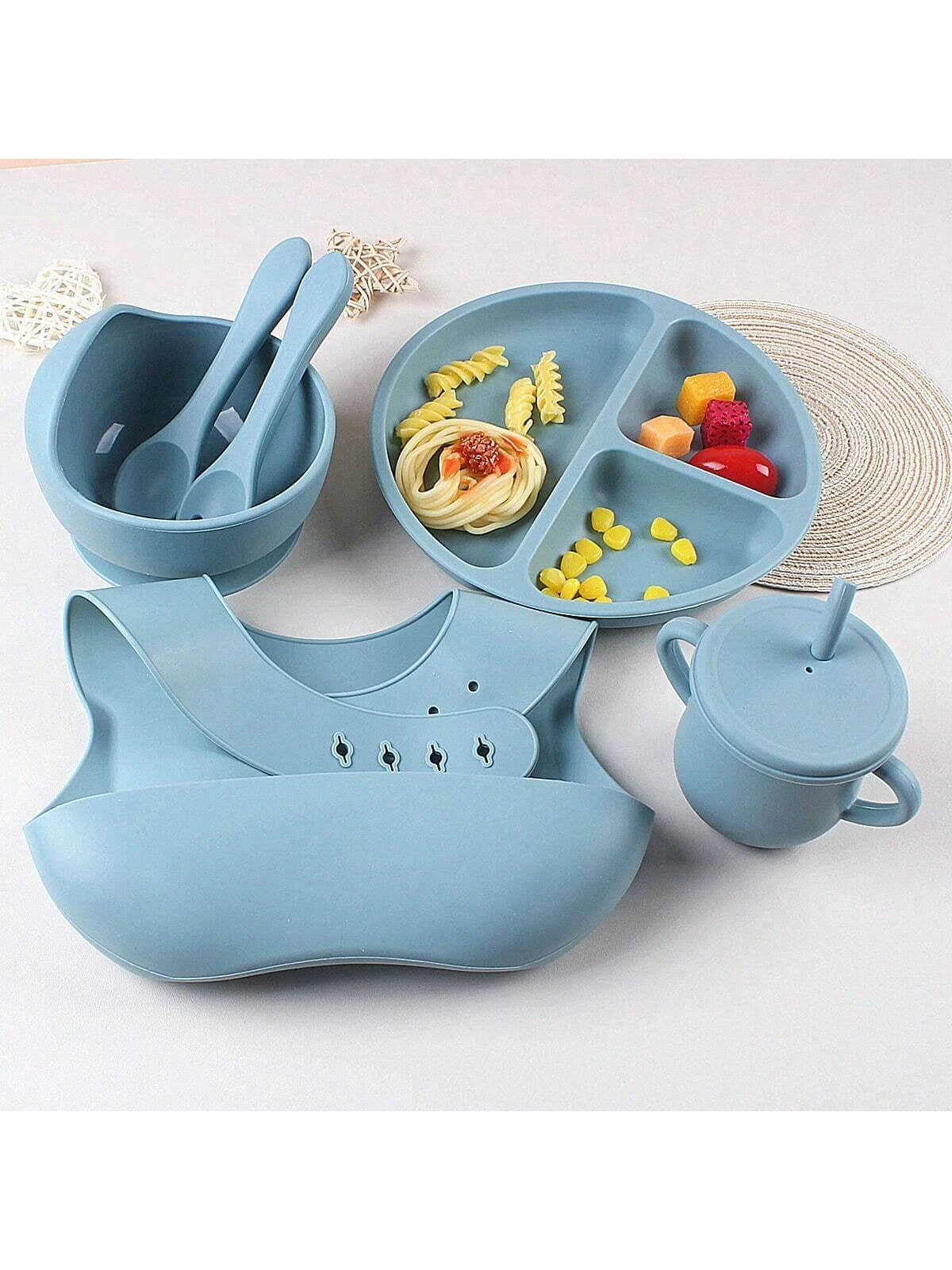 Mealtime Magic: 6-Piece Silicone Baby Feeding Set