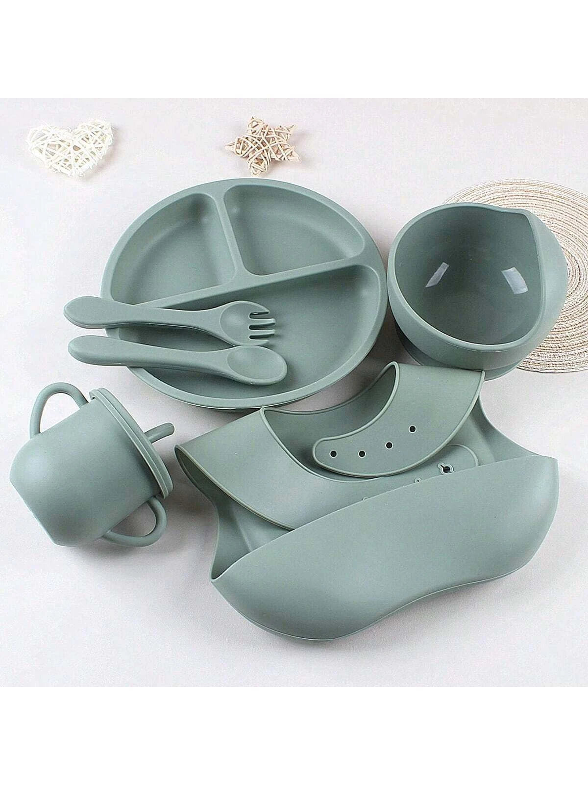 Mealtime Magic: 6-Piece Silicone Baby Feeding Set