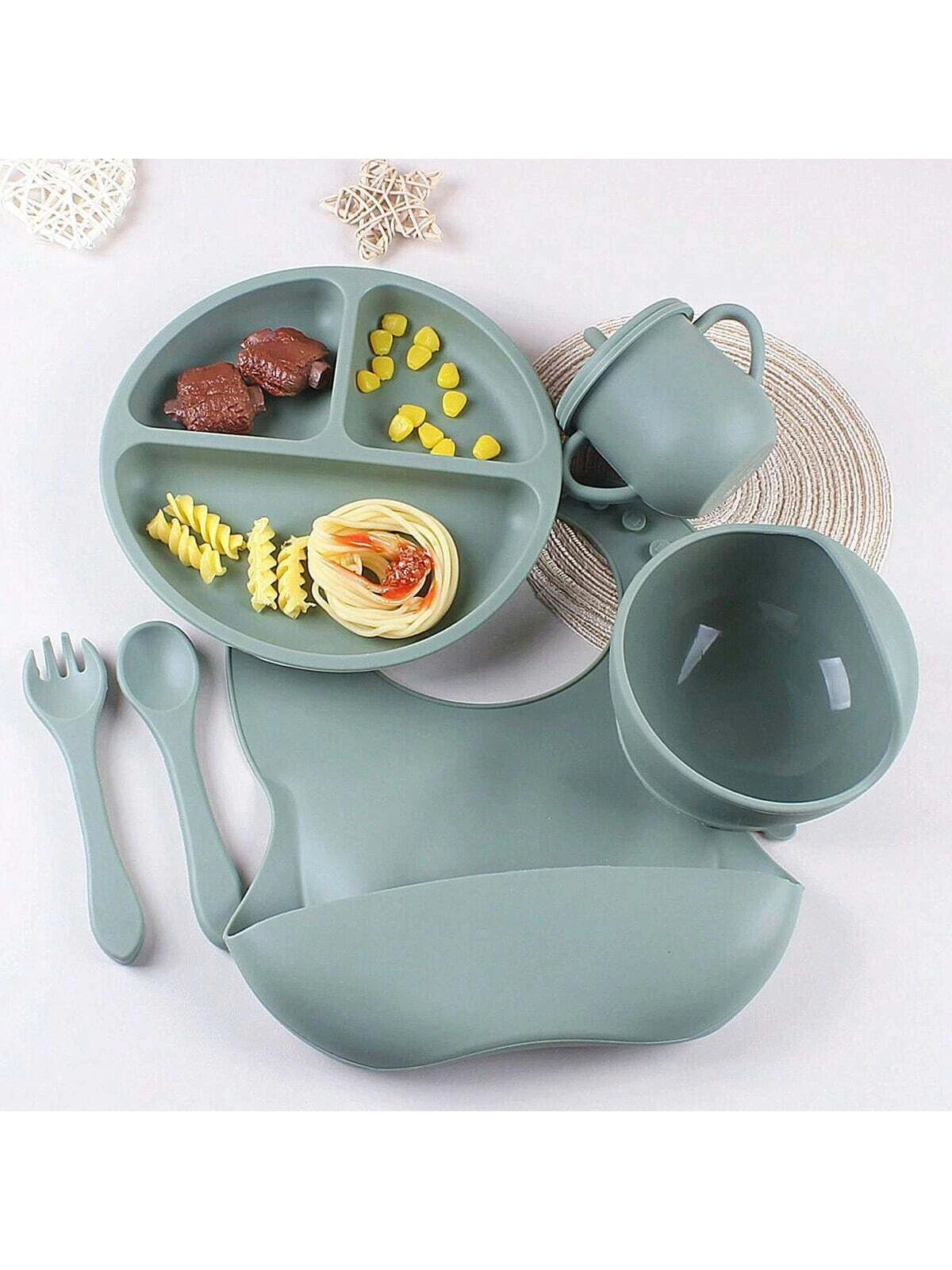 Mealtime Magic: 6-Piece Silicone Baby Feeding Set