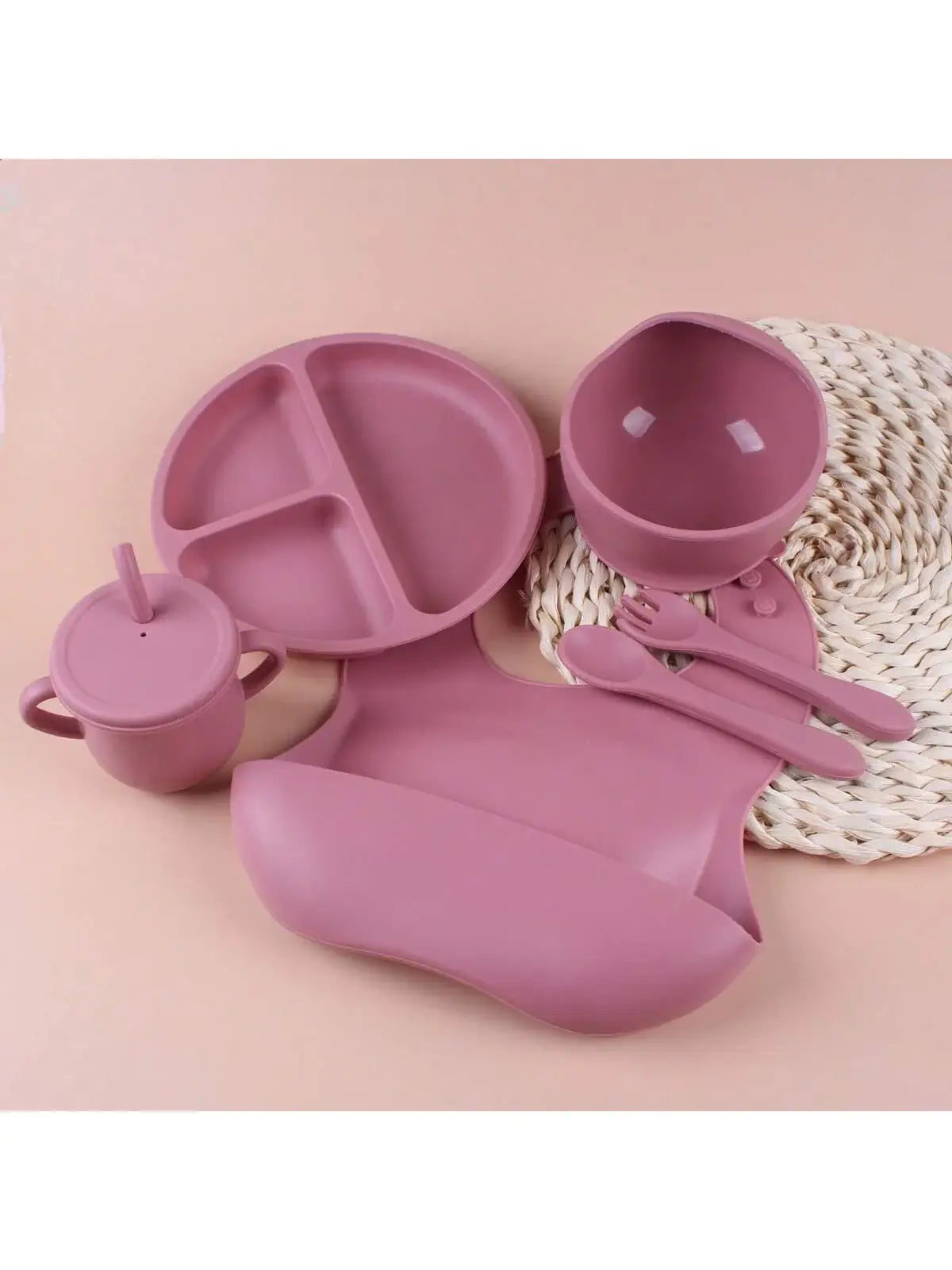 Mealtime Magic: 6-Piece Silicone Baby Feeding Set