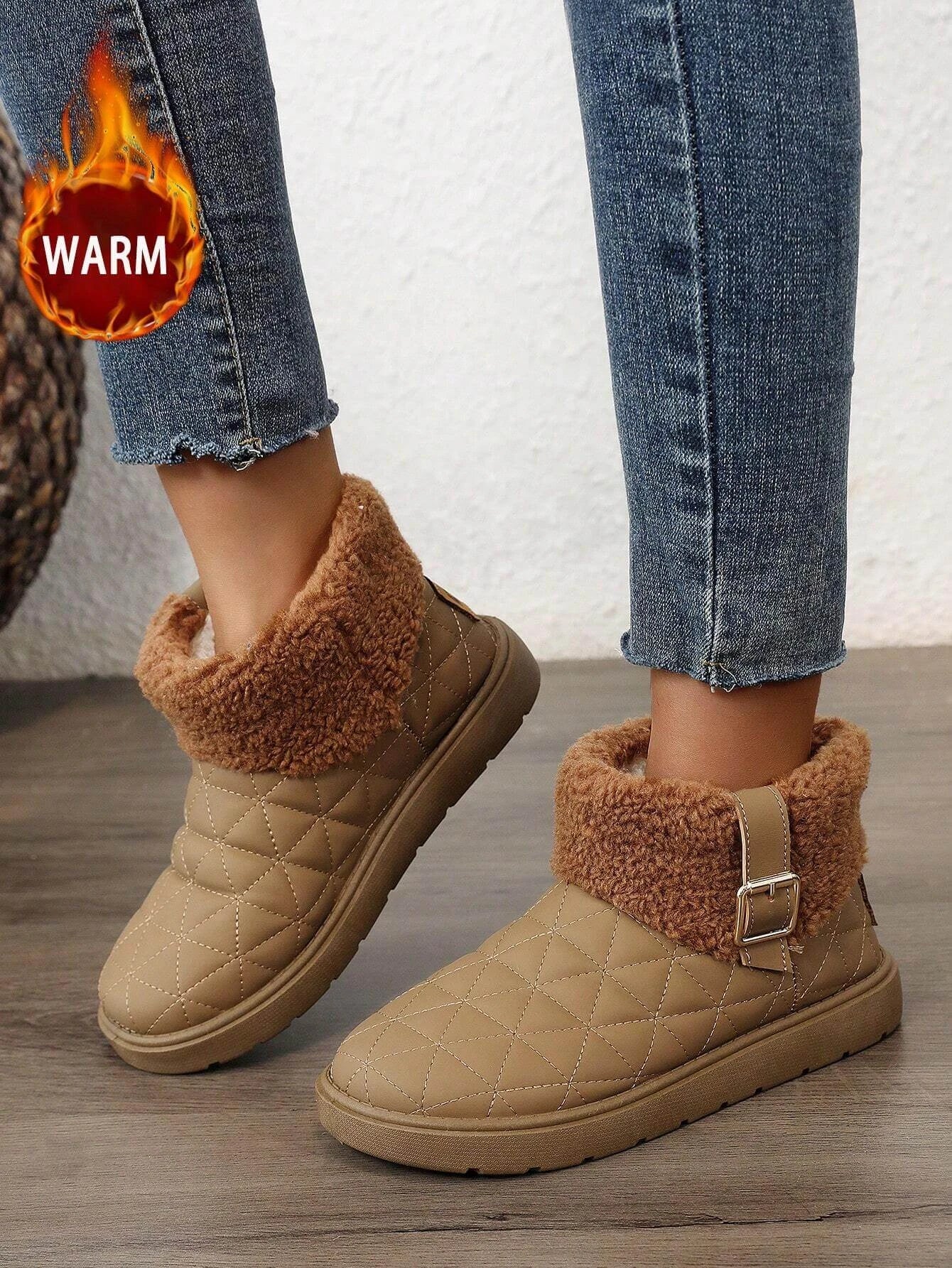 Cozy Steps: Fur-Lined Waterproof Snow Boots