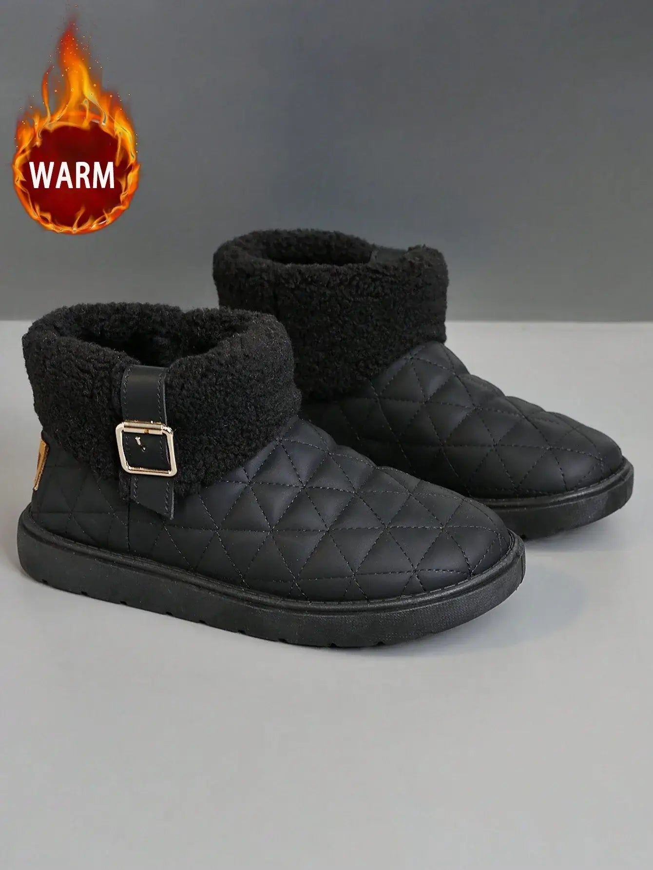 Cozy Steps: Fur-Lined Waterproof Snow Boots