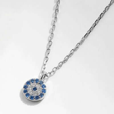 925 Sterling Silver Eye Pendant Necklace