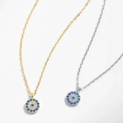 925 Sterling Silver Eye Pendant Necklace