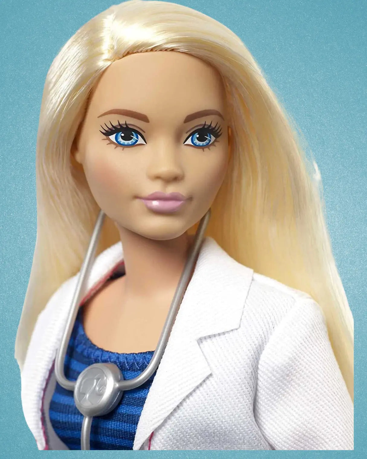 Barbie Curvy Doctor Doll Curvy, Dressed in White Coat