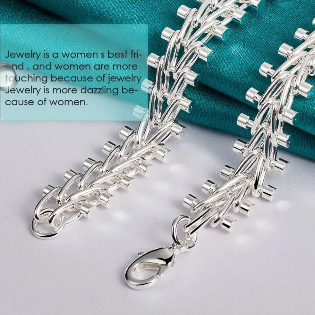 Chic & Elegant Sterling Silver Double Round Bead Chain Necklace | GreenLifeHuman Emporium