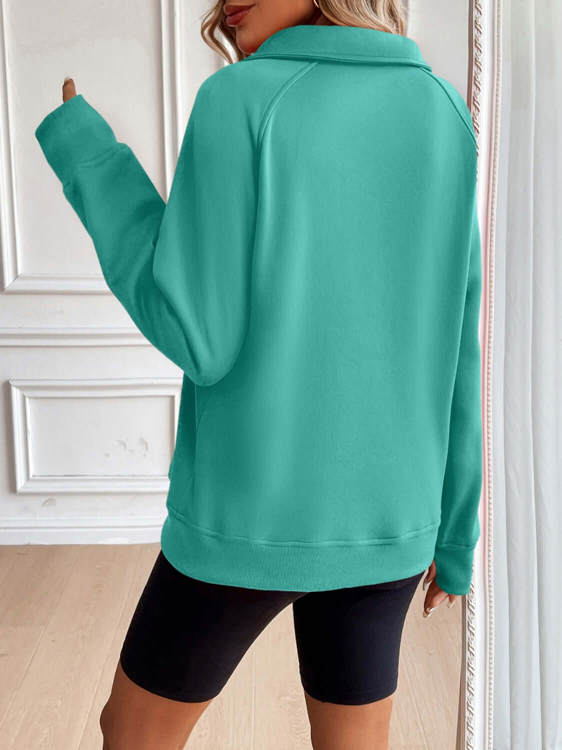 Zip & Go: Half-Zip Raglan Sleeve Sweatshirt