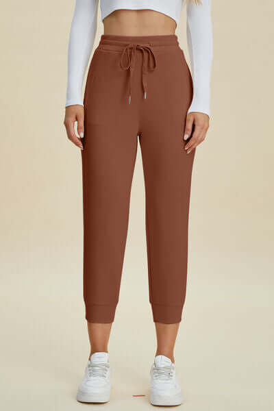 Move Freely: High-Waist Scuba Cropped Pants