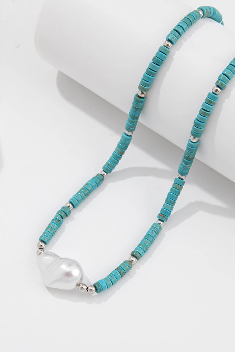 Seaside Serenade: Turquoise and Pearl Necklace