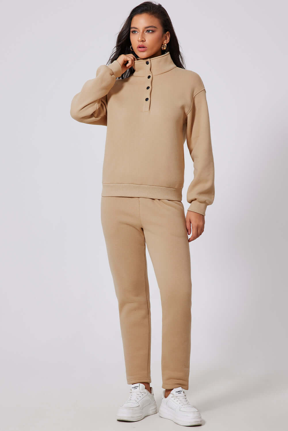 Active Luxe: Half Snap Turtleneck Top & Pants