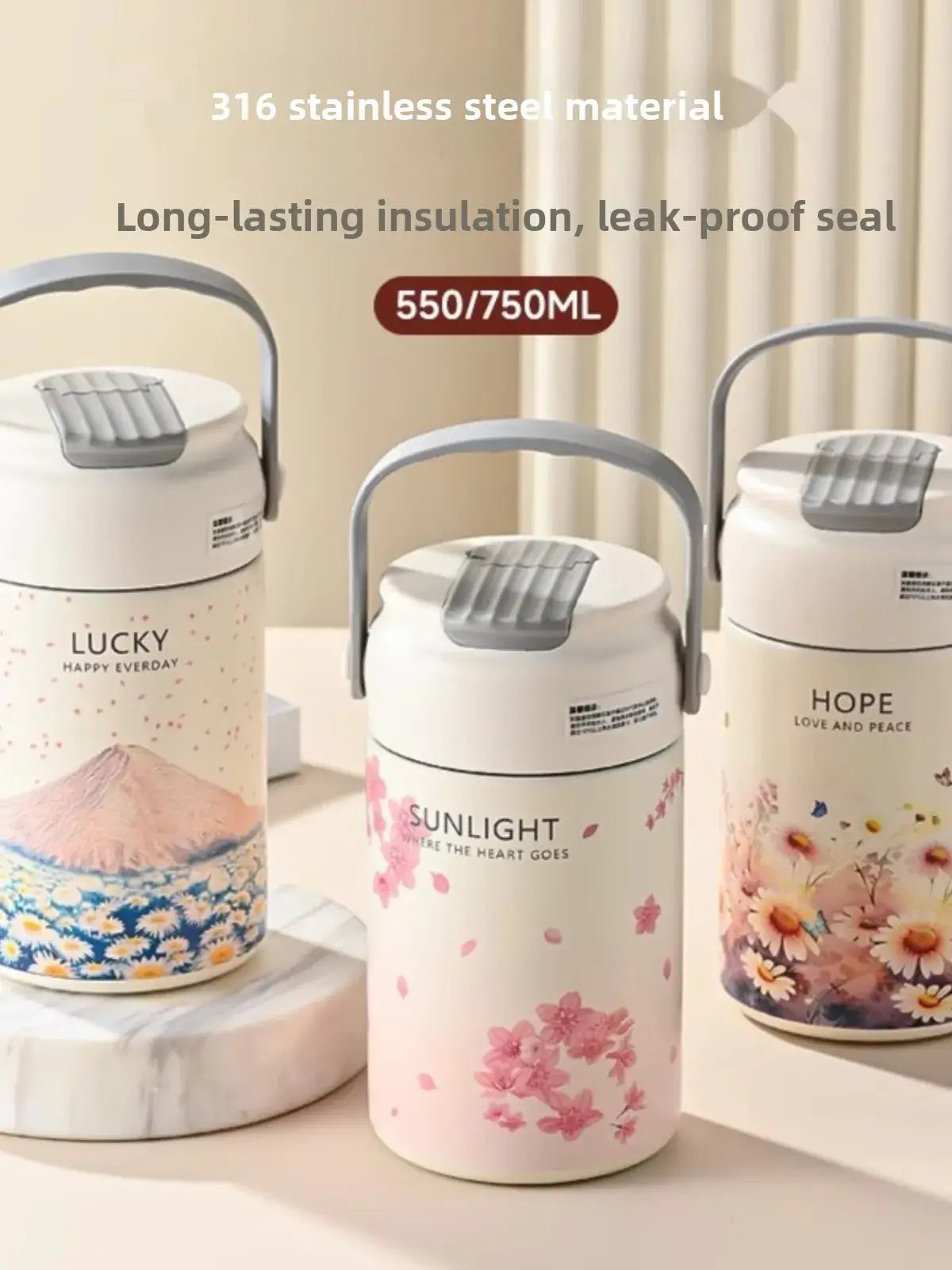 316 Stainless Steel Leakproof Insulated Tumbler with Straw