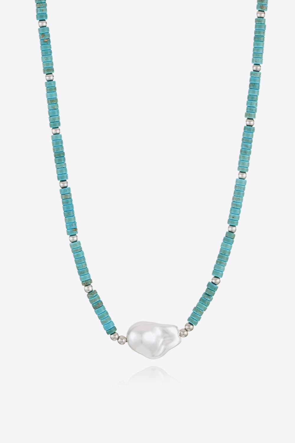 Seaside Serenade: Turquoise and Pearl Necklace