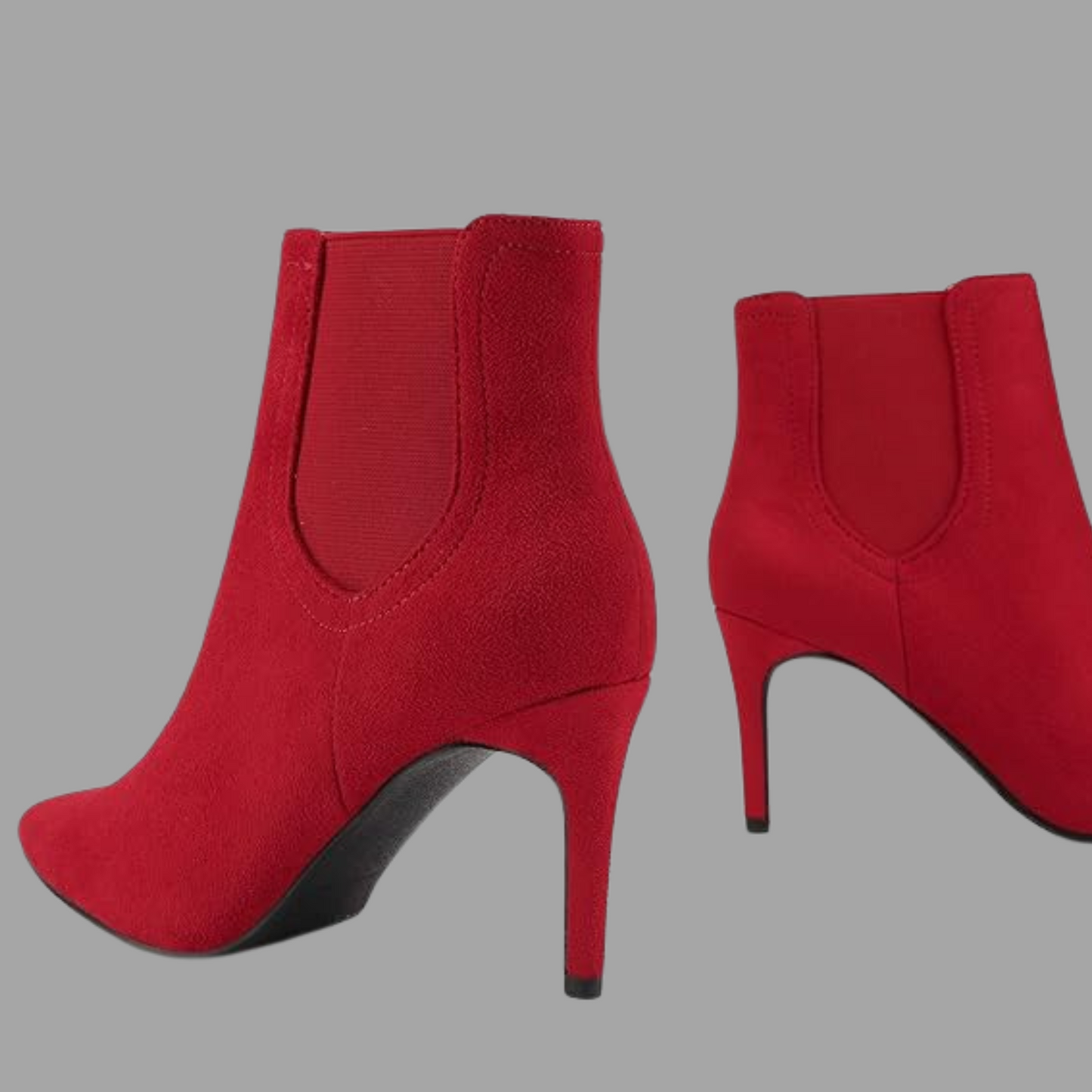 Ravishing in Red: Pointed Toe Stiletto Ankle Booties