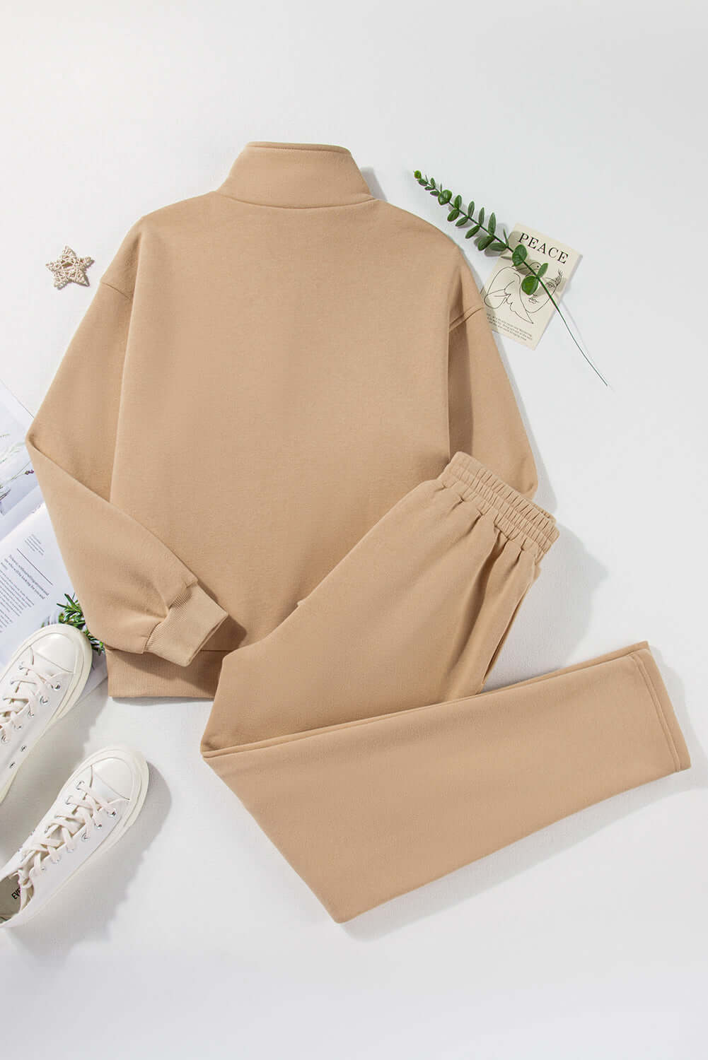 Active Luxe: Half Snap Turtleneck Top & Pants