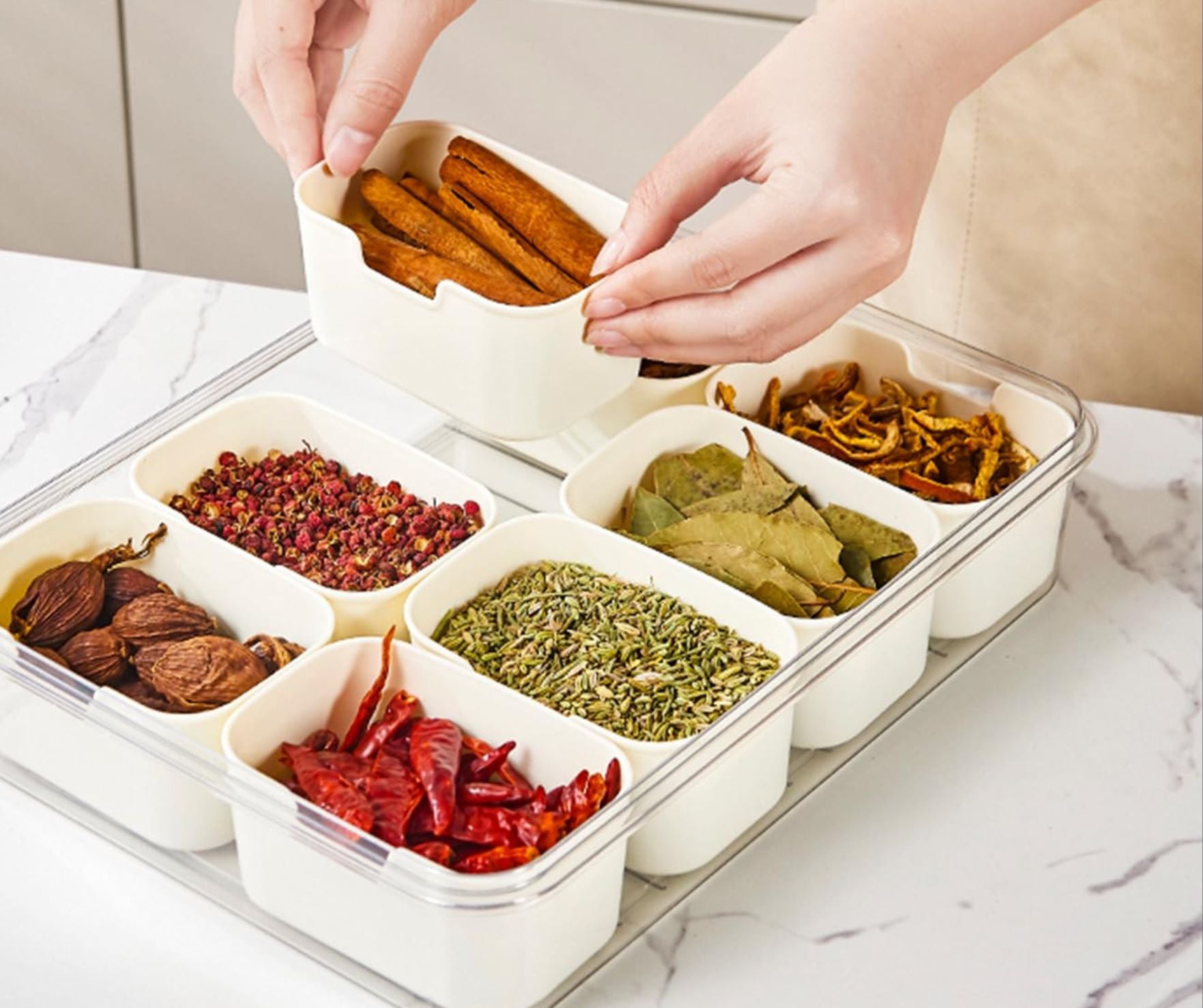 Airtight Snackle Box - Divided Snack Organizer with Handle