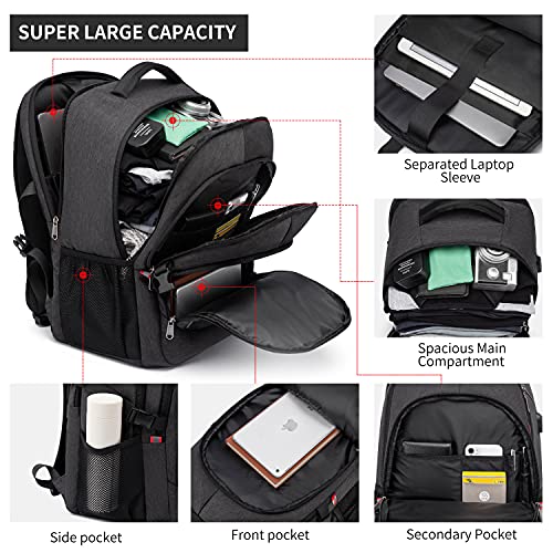 All-in-One 17.3" Travel Backpack with USB & RFID Protection