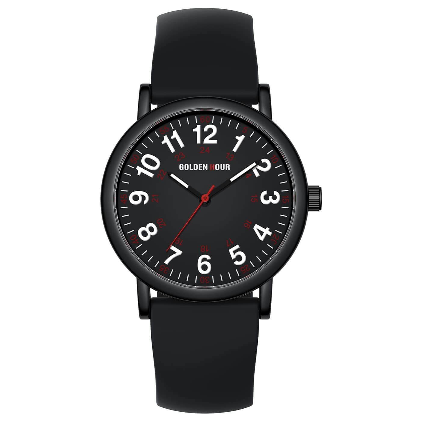 Waterproof Watch for Medical Professionals: 24-Hour Dial & Easy Read