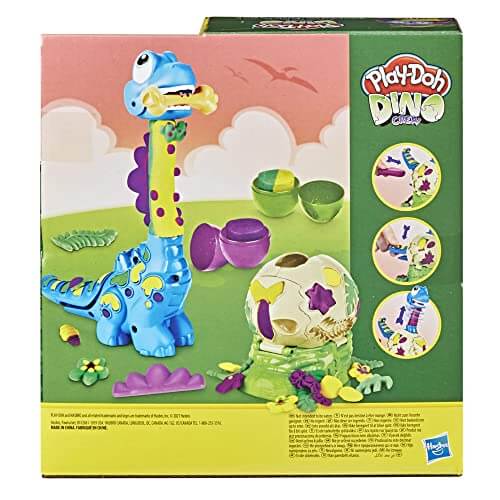 Dino Fun: Growin’ Tall Bronto with Play-Doh Eggs (Non-Toxic)