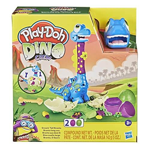 Dino Fun: Growin’ Tall Bronto with Play-Doh Eggs (Non-Toxic)