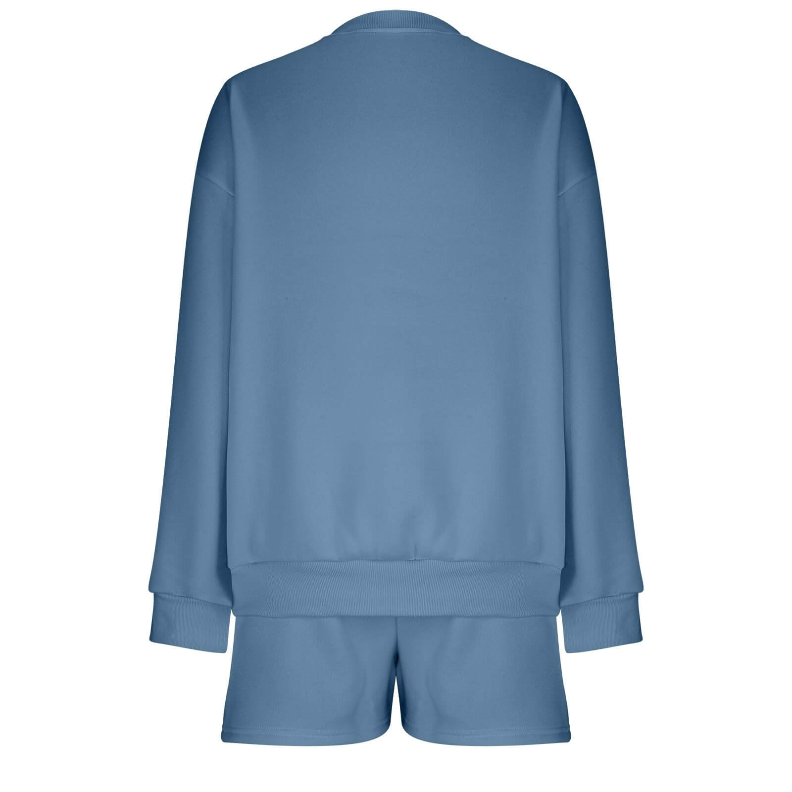 Blue Breeze: 2-Piece Sweatshirt & Shorts Loungewear Set