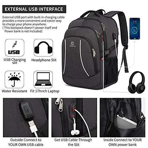 All-in-One 17.3" Travel Backpack with USB & RFID Protection