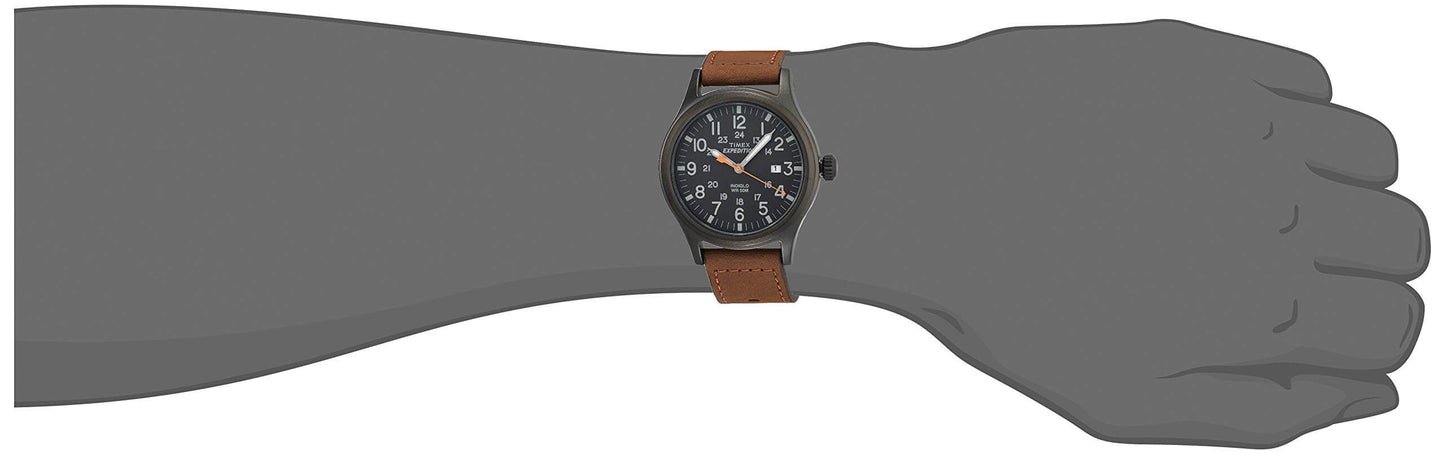 Timex Expedition Scout: Classic 40mm Leather Strap Watch