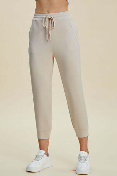 Move Freely: High-Waist Scuba Cropped Pants