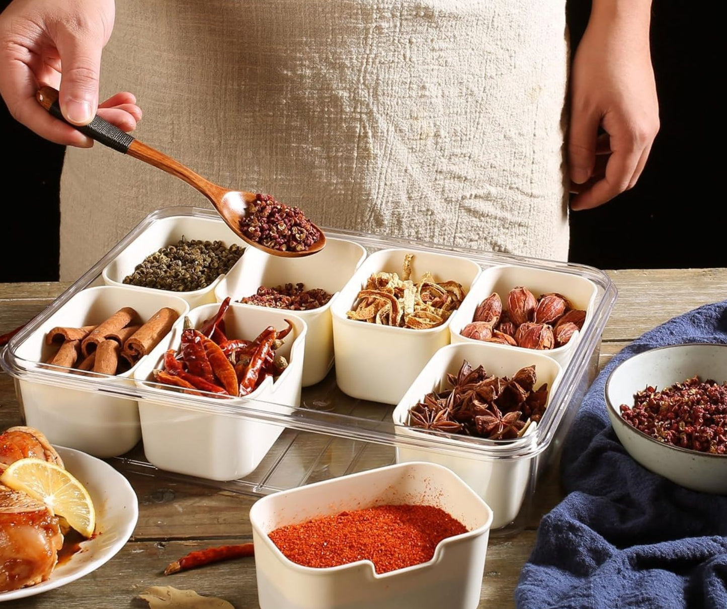 Airtight Snackle Box - Divided Snack Organizer with Handle