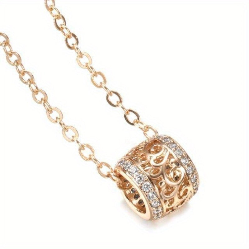Exquisite 18K Gold Plated Hollow Circle Vintage Necklace | GreenLifeHuman Emporium