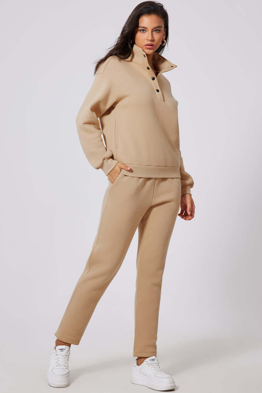 Active Luxe: Half Snap Turtleneck Top & Pants