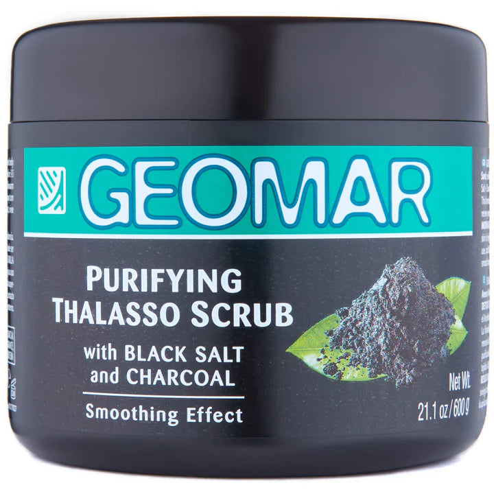 GEOMAR Thalasso Scrub Purifying with Black Salt & Charcoal - 600g / 21.16 oz | GreenLifeHuman Emporium
